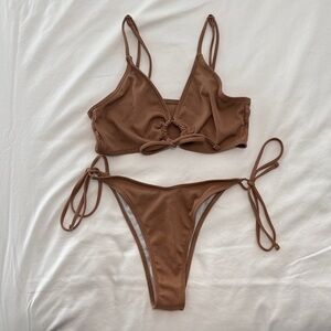 Brown Women's Swimwear Set